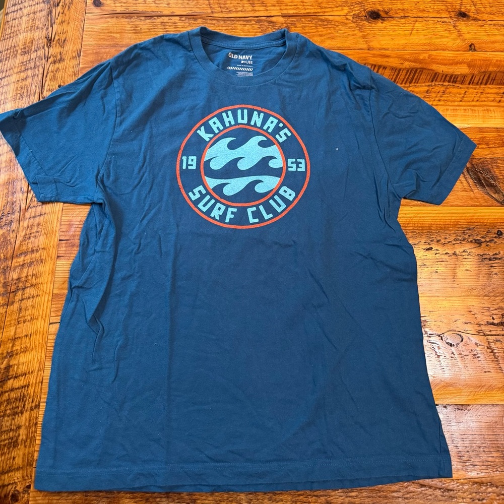 Old Navy Blue Short Sleeve Tee with Lightning Graphic